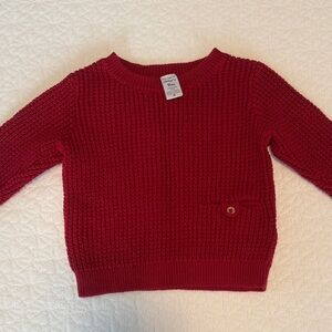 Carters’s red knit sweater 9m